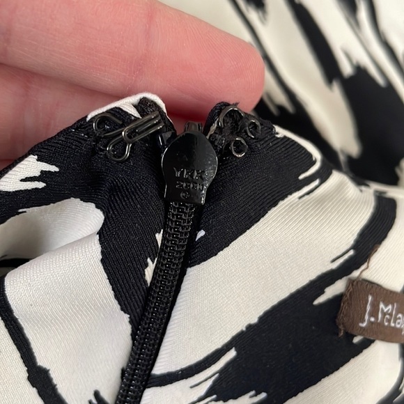 J. McLaughlin Mia Dress Catalina Cloth Black and White Size Large - Picture 9 of 14